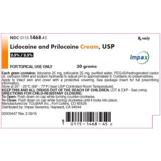 LIDOCAINE-PRILOCAINE 2.5-2.5% CRM 30 GM