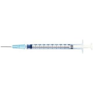 SYRINGE & NEEDLE 1ML 25GA 5/8INL TUBERCULIN PLASTIC SLIP-TIP - BD 309626 BX