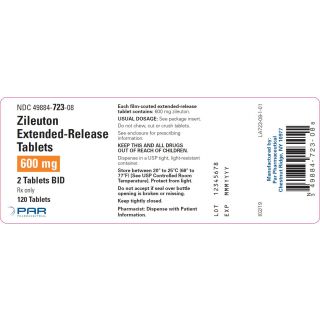 ZILEUTON 600 MG ER TAB 120