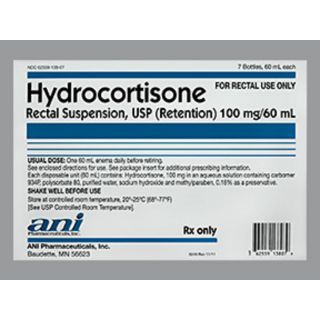 HYDROCORTISONE 100 MG ENM 7X60 ML