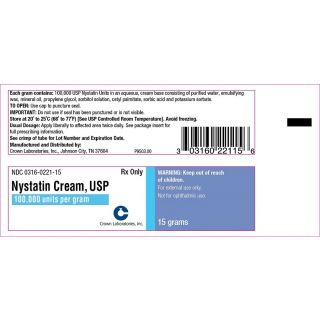 NYSTATIN 100000 UNITS/GM CRM 30GM