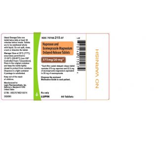 NAPROXEN/ESOMEPRAZOLE MAGNESIUM TAB 375-20MG 60 DR
