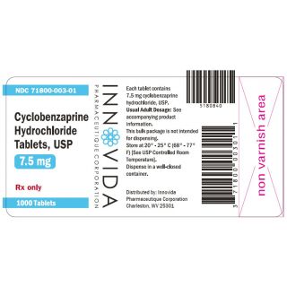 CYCLOBENZAPRINE 7.5MG 1000CT TAB