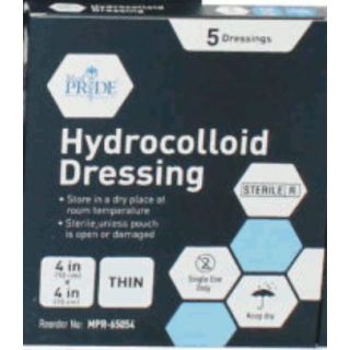 HYDROCOLLOID DRESSING THIN 4X4 5 PCS/BX [MPR65054]